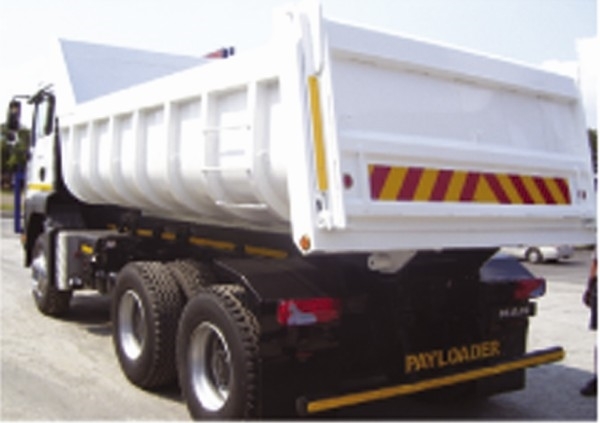 Payloader range of bathtub tip rigid bodies
