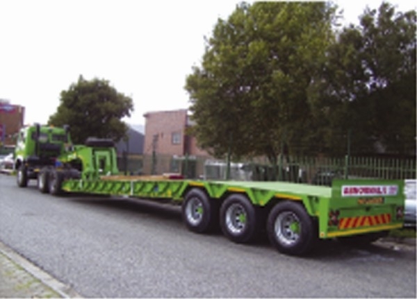 Payloader 35/40 ton hydraulic removable lowbed semi trailer