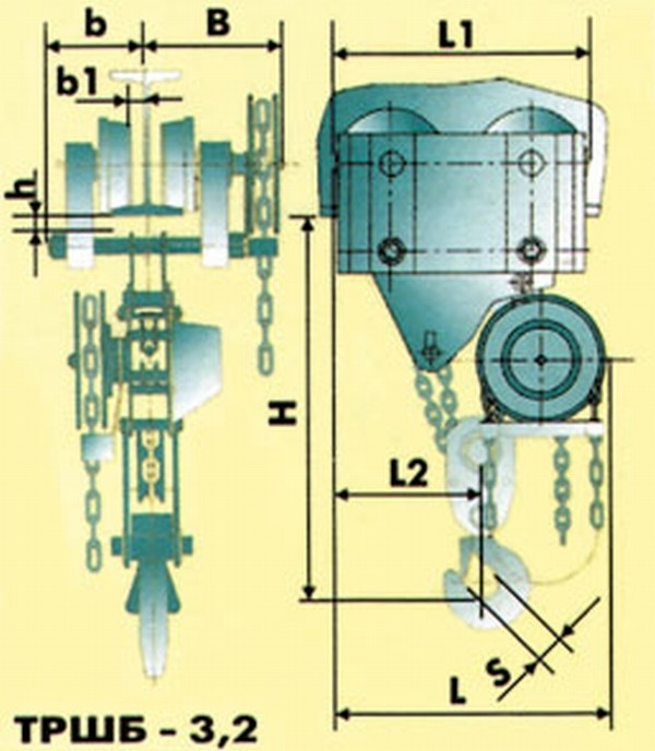 Тали передвижные ТРШБ-3,2