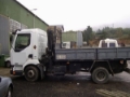 Renault MIDLUN 180.10 - 4x2 + Crane VALMAN 3540, Camion plateau ridelle avec grue, Transport