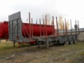 JYKI steel susp. timbertrailer, Semi remorque grumière, Transport
