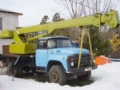 Zil 130 6.5ton crane petrol and gas, รถครนล้อยาง, เครื่องจักรงานก่อสร้าง