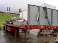 Broshuis Maskinhenger / UTTREKKBAR, Semi remorque plateau ridelle, Transport