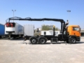MAN TGA 26.430 crane LOGLIFT 165, for scrap、フックリフトトラック、輸送