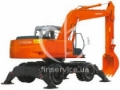 HITACHI ZX180W、ホイル式パワーショベル、建設