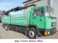MAN 18.232 Baustoff LKW mit Kran Hiab 105, Flatbed/Dropside trucks, Transportation