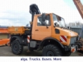 MERCEDES-BENZ Unimog mit Kran, Flatbed/Dropside trucks, Transportation