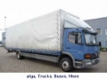 Mercedes-Benz 1217 Atego 10 m. lang、カーテンサイダートラック、輸送