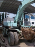 Kobelco sk100w、ホイル式パワーショベル、建設