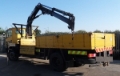 Mercedes-Benz 1317AK, Camion plateau ridelle avec grue, Transport