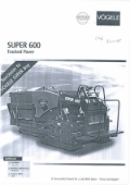 Vögele super 600, Asfaltni finišerji, Gradbeništvo