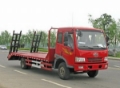 FAW 解放单桥小型挖掘机拖车、フラットベッド／ドロップサイドトラック、輸送
