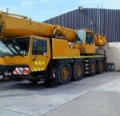 LIEBHERR LTM 1080/1, Camion plateau ridelle avec grue, Transport
