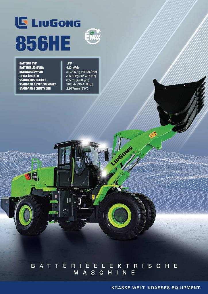LiuGong 856 HE vollelektrisch, 21.000 kg, 3.5 cbm