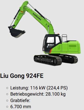 LiuGong 924 FE vollelektrisch 28.100 kg