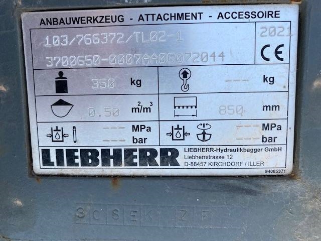 Liebherr (99001958) 0.85  m Tieflöffel / bucket SW 33