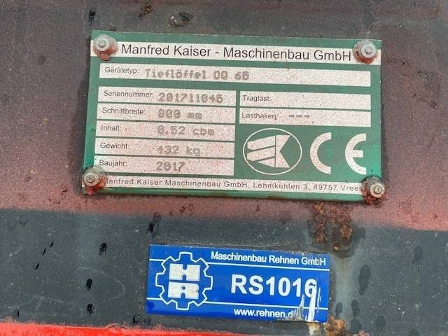 Kaiser (99001543) 0.80 m Tieflöffel / bucket OQ 65