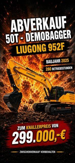 LiuGong 952 F  51.6 t, 3.2 cbm TL MIETE / RENTAL