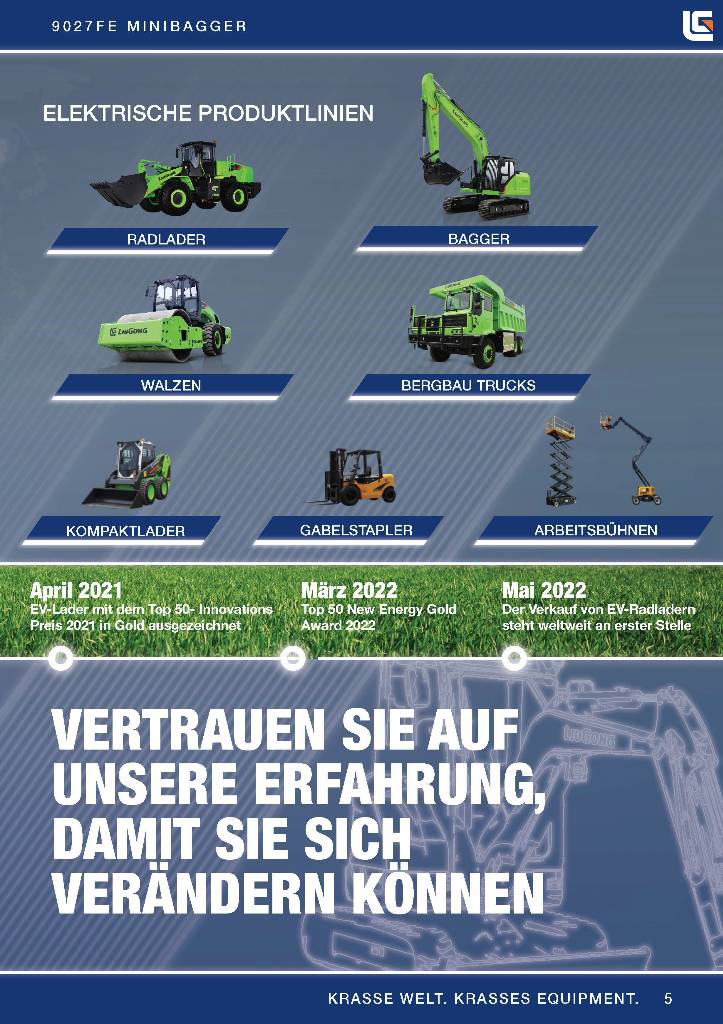 LiuGong 9027 FE vollelektrisch, 2.680 kg