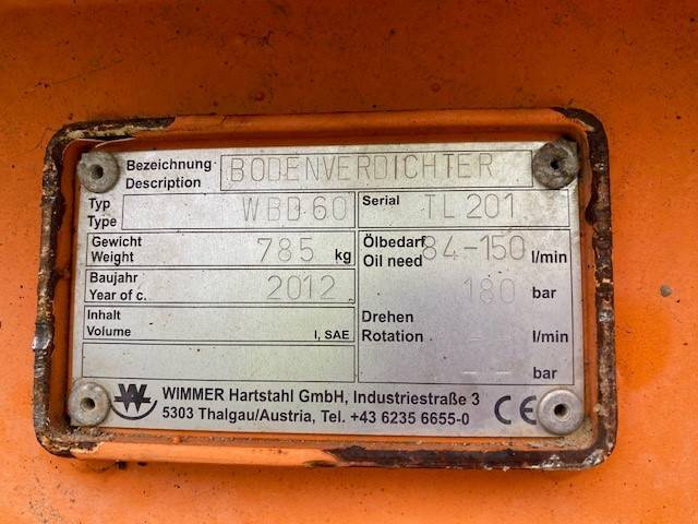 Wimmer WBD 60 Verdichterplatte (99002207)