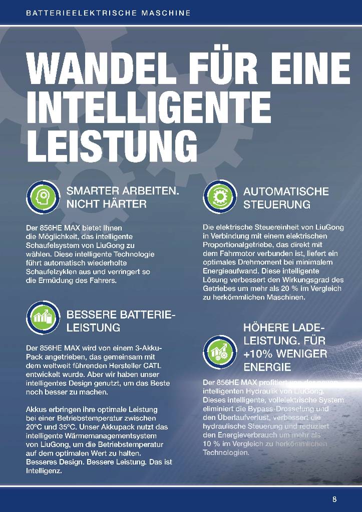 LiuGong 856 HE vollelektrisch, 21.000 kg, 3.5 cbm