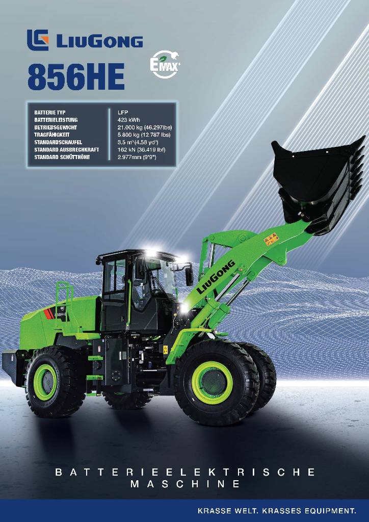 LiuGong 856 HE vollelektrisch, 21.000 kg, 3.5 cbm