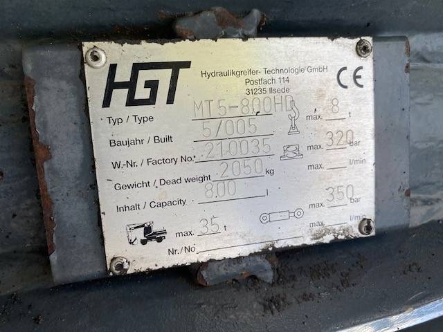 HGT MT5-HD-800-5 Polypgreifer ex. Fuchs MHL 360 (2559)