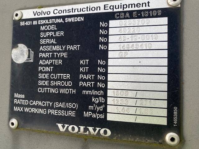 Volvo 1.50 m Tieflöffel / bucket Volvo S70 (99002540)